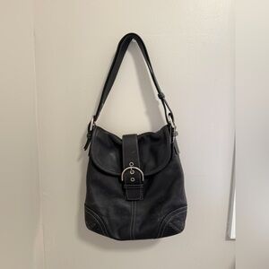 Vintage Coach 9480 Soho Black Leather Shoulder Bag
